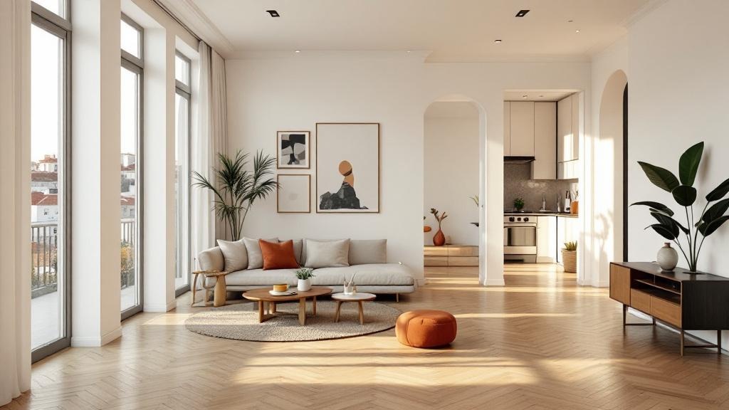 Sala de estar moderna remodelada pela Crono Home Service